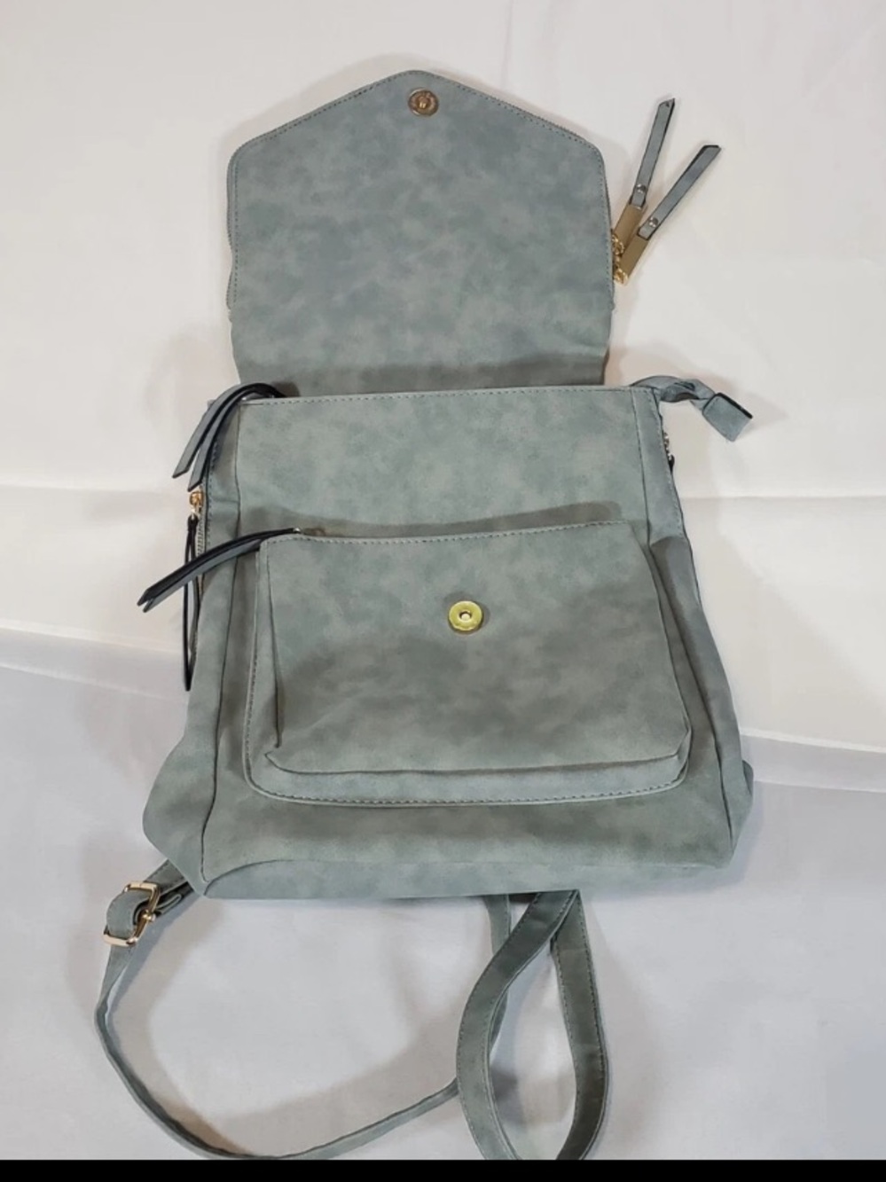 Denim Backpack Purse- Casual Everyday Bag - Picture 3 of 4